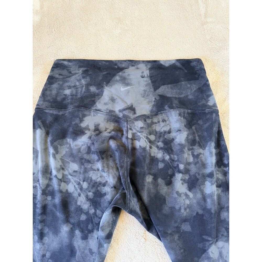 Nike Zenvy Gentle-Support High-Rise 7/8 Leggings Size M - Shadow Floral Grey - Picture 7 of 8